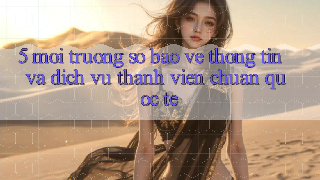 5. Môi trường số Bảo vệ thông tin Và Dịch Vụ Thành viên Chuẩn Quốc Tế 5. Môi trường số Bảo vệ thông tin Và Dịch Vụ Thành viên Chuẩn Quốc Tế